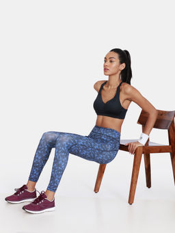 Zivame - Zelocity High impact Quick Dry Leggings - Ocean