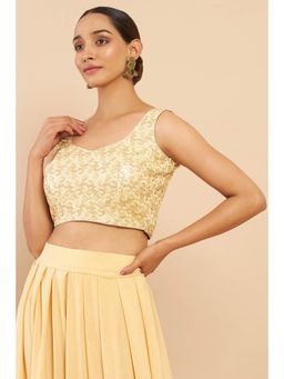 Soch - Women Gold Embroidered Blouse