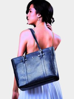 Tortoise - Avril The Laptop Tote Bag - Navy Blue