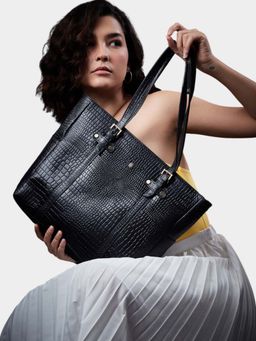 Tortoise - Avril The Laptop Tote Bag - Black