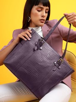 Tortoise - Avril The Laptop Tote Bag - Purple