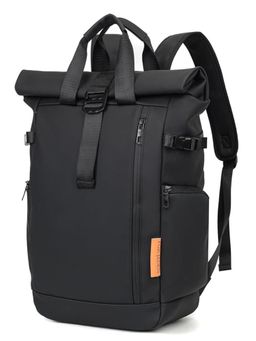 FUR JADEN - Vegan Leather 15.6 Inch Premium Laptop Black Backpack (M)