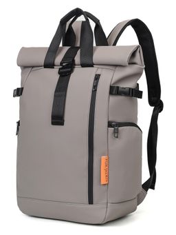 FUR JADEN - Vegan Leather 15.6 Inch Premium Laptop Grey Backpack (M)