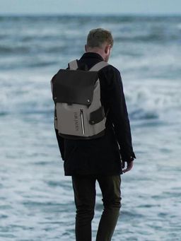 FUR JADEN - Vegan Leather Stylish Casual 4 Compartment Laptop Black Backpack (M)