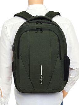 FUR JADEN - Travel Laptop Green Backpack (M)