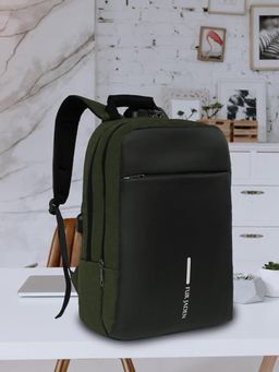 FUR JADEN - Travel Laptop Green Backpack (M)