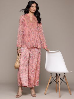 Aarke Ritu Kumar - Peach Cassandra Co-Ord (Set of 3)