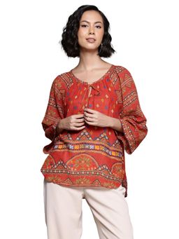 Aarke Ritu Kumar - Rust Mirana Peasant Top