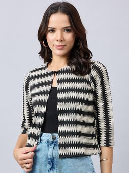 Style Quotient - Women Woven Lace Shrug