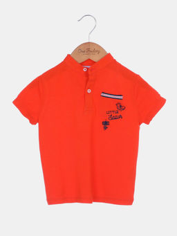 One Friday - Orange Solid T-shirt