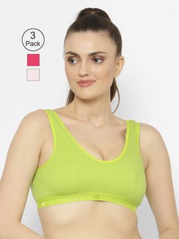 Floret - Wirefree Non-padded Sporty Bra - Multi-Color