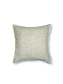 ONSETHOMES - Jade Green Square Handwoven Cotton Blend Cushion Cover (20 x 20 inches)
