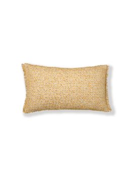 ONSETHOMES - Canary Yellow Handwoven Cotton Blend Cushion Cover (12 x 20 inches)