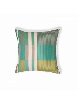 ONSETHOMES - Green Striped Handwoven Linen Blend Cushion Cover
