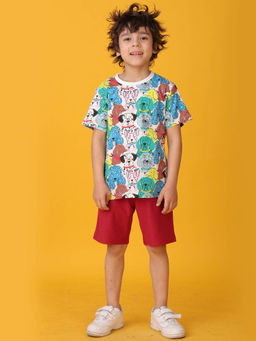 ANTHRILO - Multi-Color Printed T-Shirt and Shorts (Set of 2)