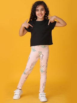 ANTHRILO - Multi-Color Printed T-Shirt and Leggings (Set of 2)