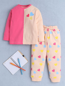 Bumzee - Pink Printed T-Shirt and Joggers (Set of 2)