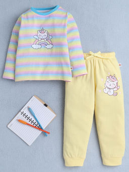 Bumzee - Multi-Color Stripes T-Shirt and Joggers (Set of 2)