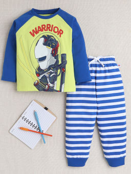 Bumzee - Multi-Color Stripes T-Shirt and Joggers (Set of 2)