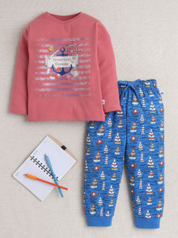 Bumzee - Multi-Color Printed T-Shirt and Joggers (Set of 2)