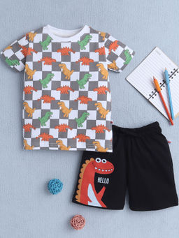 Bumzee - Multi-Color Printed T-Shirt and Shorts (Set of 2)