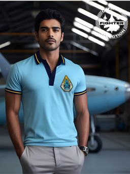A47 - Sky Commander Navy Blue Fighter Polo T-Shirt