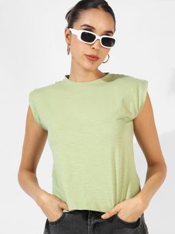 PINACOLADA - Women's Solid Sage Green Top