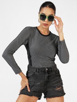 PINACOLADA - Women's Black & White Striped Top