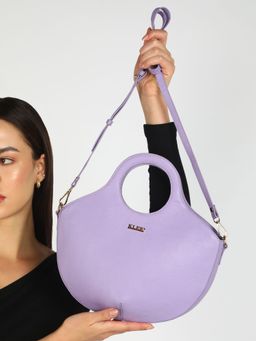 KLEIO - Vegan Leather Curved Carryall Handbag for Women