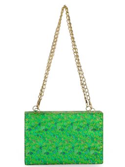 Tarini Nirula - Green Floral Sprinkle Clutches