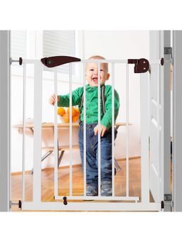 Safe-O-Kid - Brown Printed Metal Safety Gate (0-36 Months)