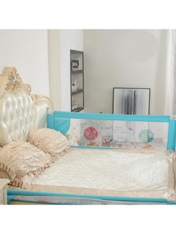 Safe-O-Kid - Blue Printed Metal Side Bed Rail (0-36 Months)