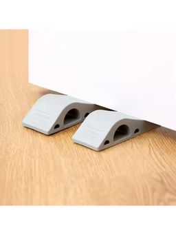 Safe-O-Kid - 4 pcs Door Stopper for Babies for Kids Safety Protection, Grey (0-36 Months)