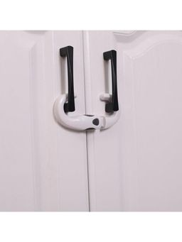 Safe-O-Kid - White Printed Plastic Safety Locks (Pack of 8) (0-36 Months)