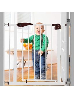 Safe-O-Kid - Brown Printed Metal Safety Gate (0-36 Months)
