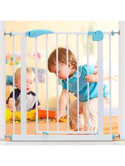 Safe-O-Kid - Blue Printed Metal Safety Gate (0-36 Months)