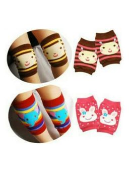 Safe-O-Kid - Multicolor Printed Cotton Pair of Knee Pad (0-36 Months)