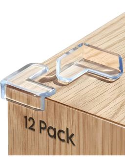 Safe-O-Kid - Transparent Printed Silicone Corner Guard (Pack of 12) (0-36 Months)