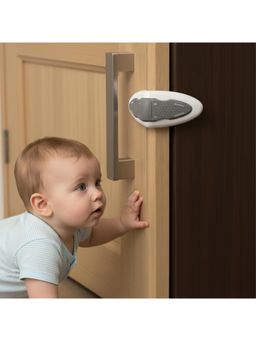 Safe-O-Kid - Grey Printed Plastic Safety Locks (Pack of 12) (0-36 Months)