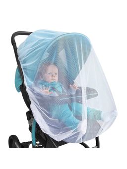 Safe-O-Kid - White Printed Metal Mosquito Net (0-36 Months)