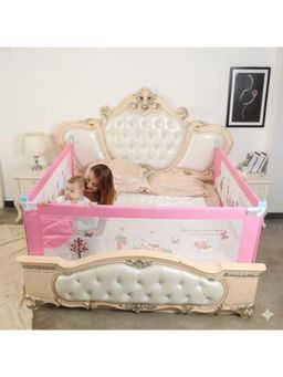 Safe-O-Kid - Pink Printed Metal Side Bed Rails (Pack of 3) (0-36 Months)