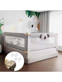 Safe-O-Kid - Grey Printed Metal Side Bed Rails (Pack of 3) (0-36 Months)