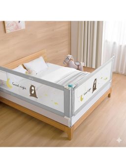 Safe-O-Kid - Grey Printed Metal Side Bed Rails (Pack of 2) (0-36 Months)
