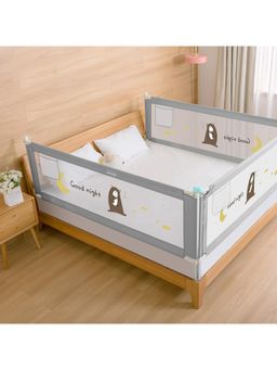 Safe-O-Kid - Grey Printed Metal Side Bed Rails (Pack of 3) (0-36 Months)