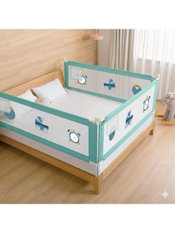 Safe-O-Kid - Green Printed Metal Side Bed Rails (Pack of 3) (0-36 Months)