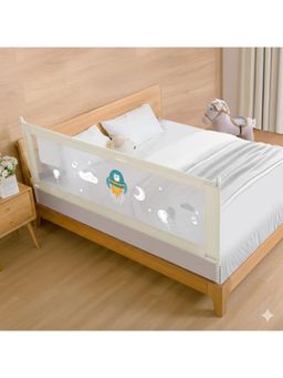 Safe-O-Kid - Beige Printed Metal Side Bed Rail (0-36 Months)