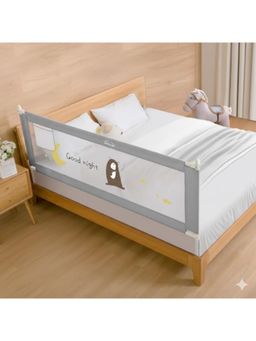 Safe-O-Kid - Grey Printed Metal Side Bed Rail (0-36 Months)