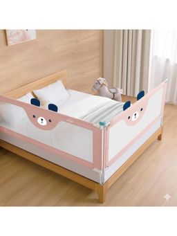 Safe-O-Kid - Pink Printed Metal Side Bed Rails (Pack of 2) (0-36 Months)