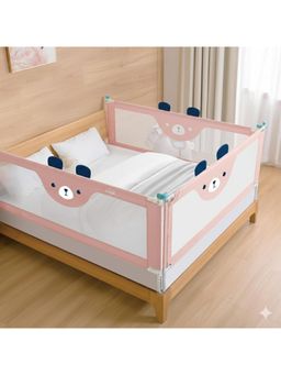 Safe-O-Kid - Pink Printed Metal Side Bed Rails (Pack of 3) (0-36 Months)