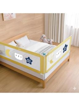 Safe-O-Kid - Yellow Printed Metal Side Bed Rails (Pack of 2) (0-36 Months)